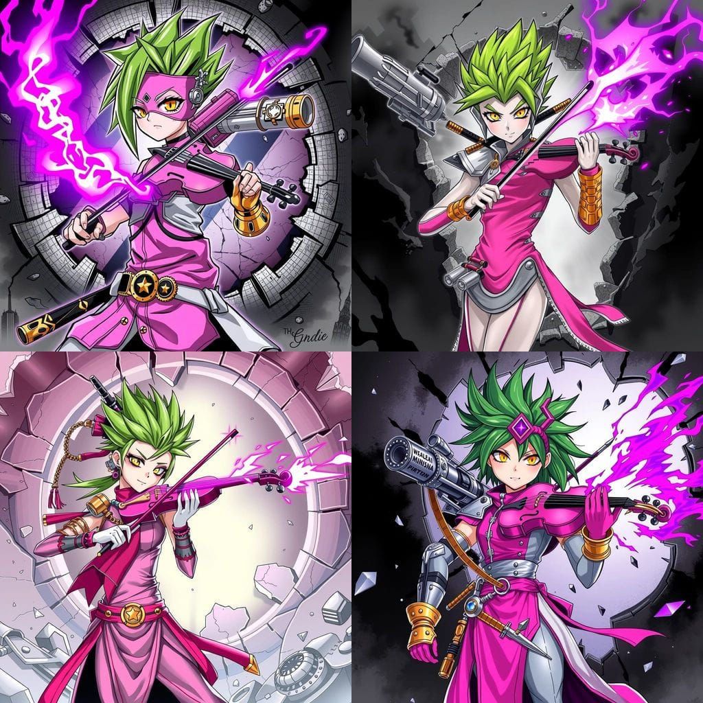 Gothic Barbie Anime in Steampunk Ninja Style