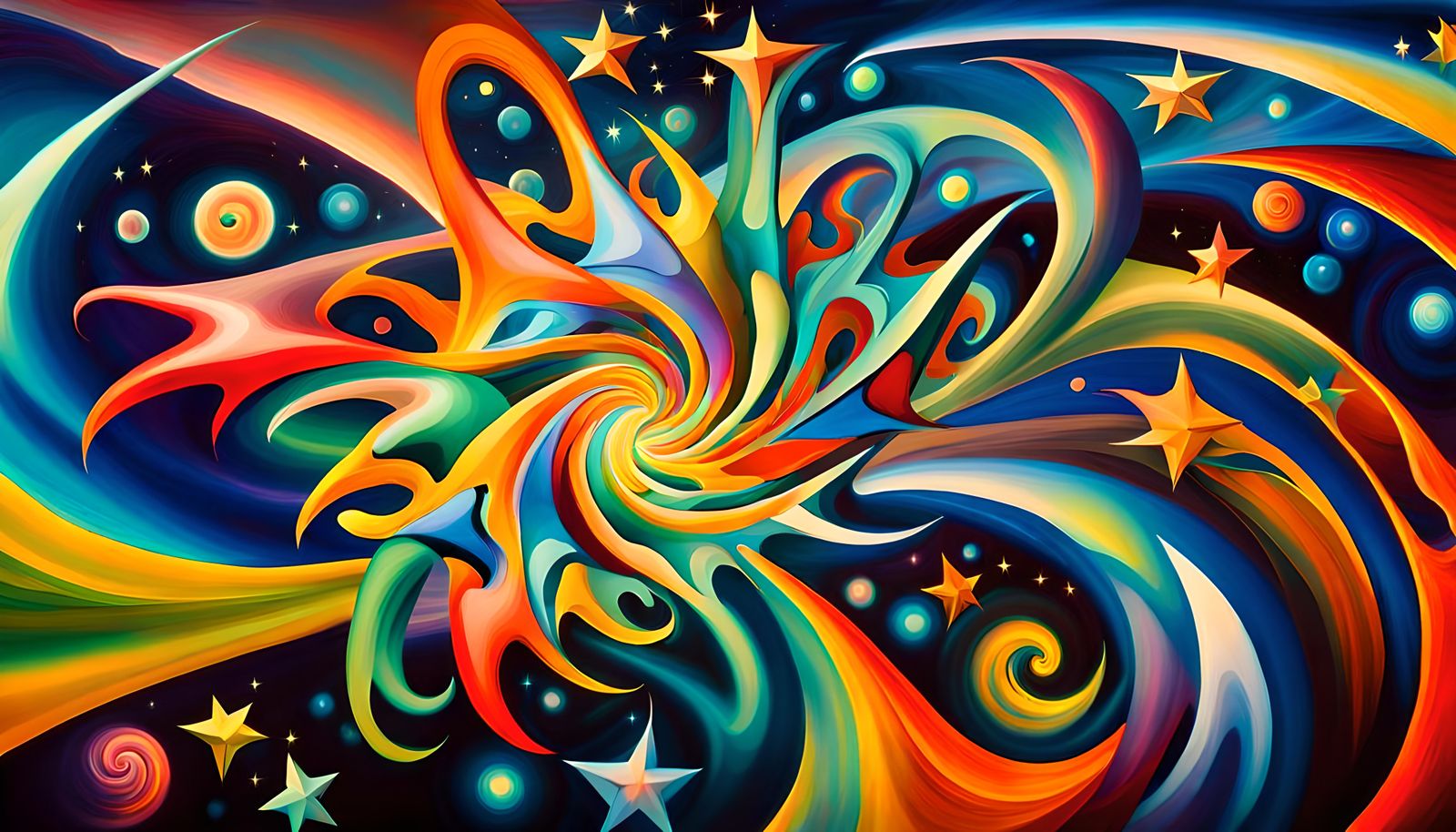 Iridescent Stars in Electromagnetic Plasma Maelstrom