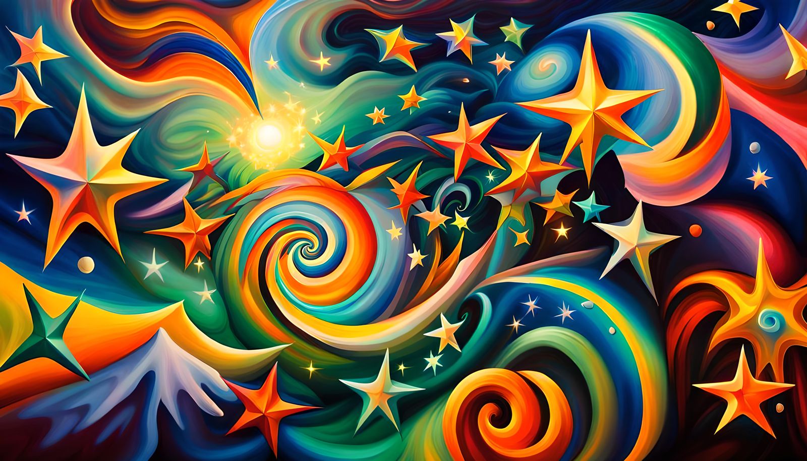 Iridescent Stars in Electromagnetic Plasma Maelstrom as Impa...