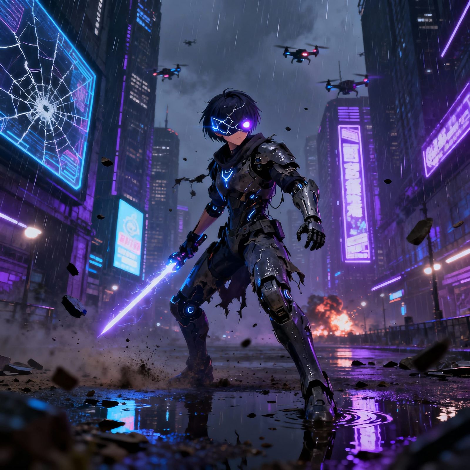 Grimdark Anime Art with Breathtaking Detail