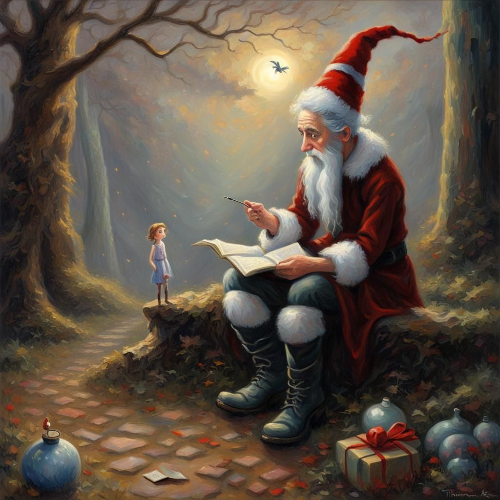The Last Elf in Depressing Gothic Oil Painting