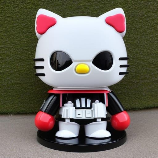 Hello Kitty as Darth Vader in Punk Styles