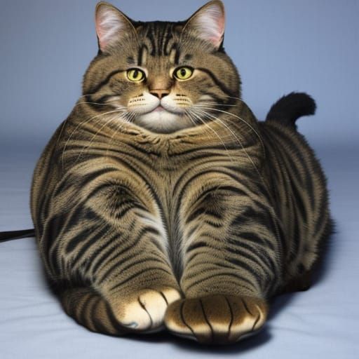 Massive 50 Pound Cat Named Blinkie