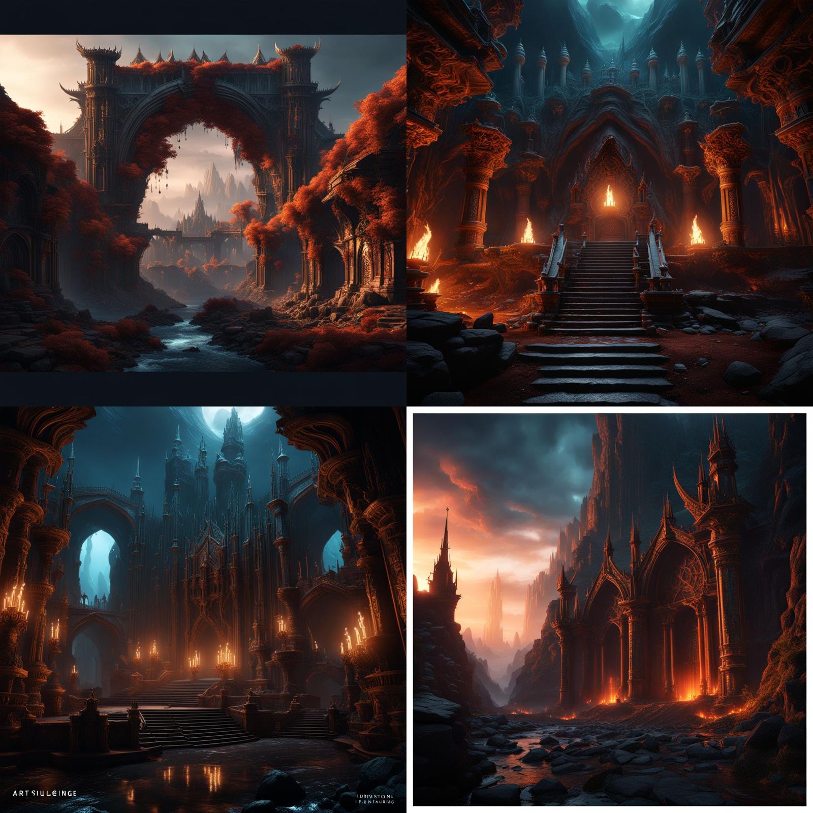 Detailed Matte Painting of the Underworld