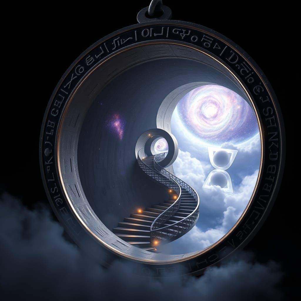 Gargantuan Cosmic Keyhole in Ethereal Blackness