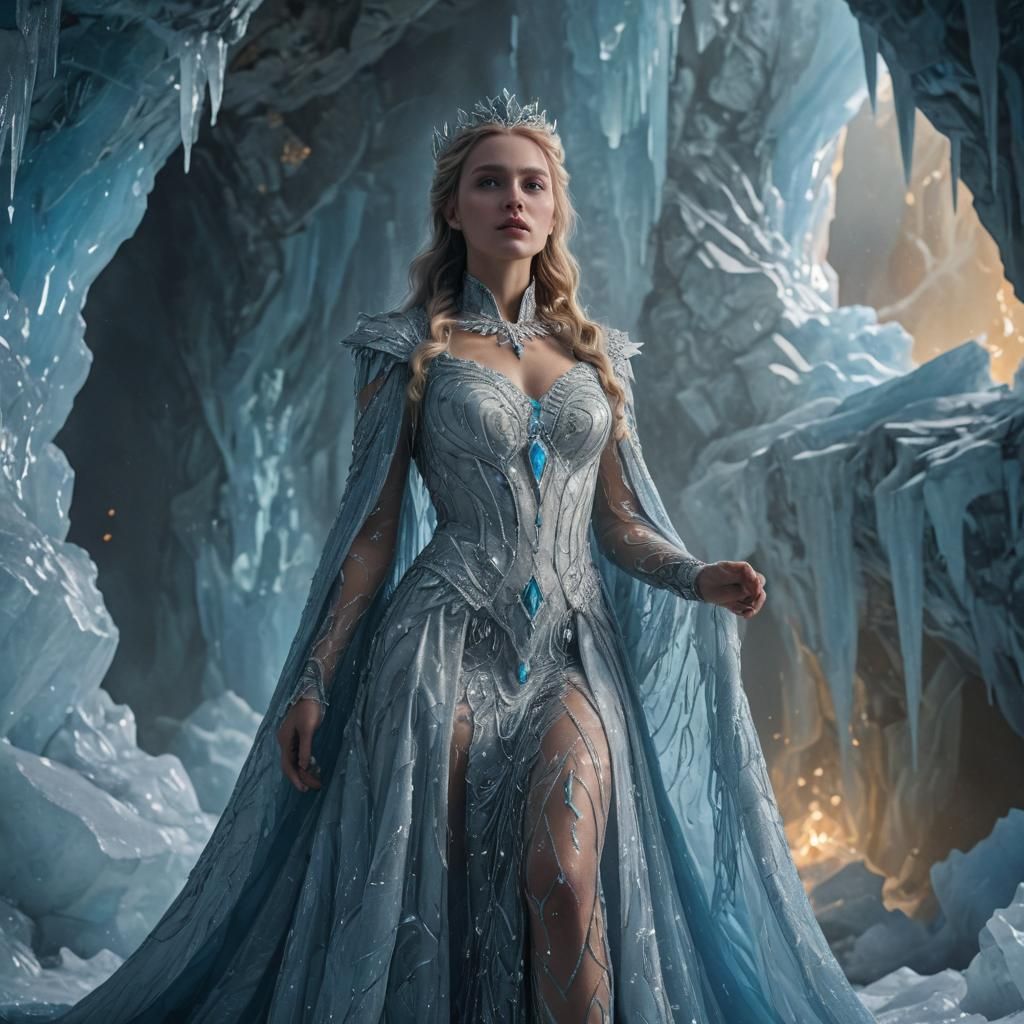 Icy Cavern: Fantasy Art of the Ice Queen