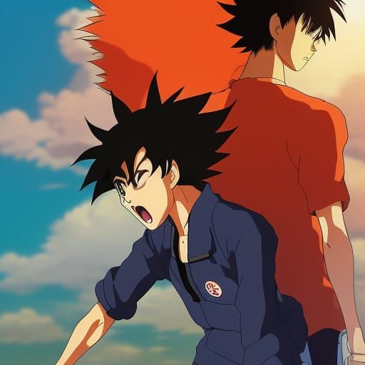 Son Goku Anime Key Visual, Ghibli Style