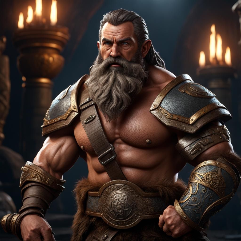 Heroic Fantasy Dwarf in Detailed Digital Painting