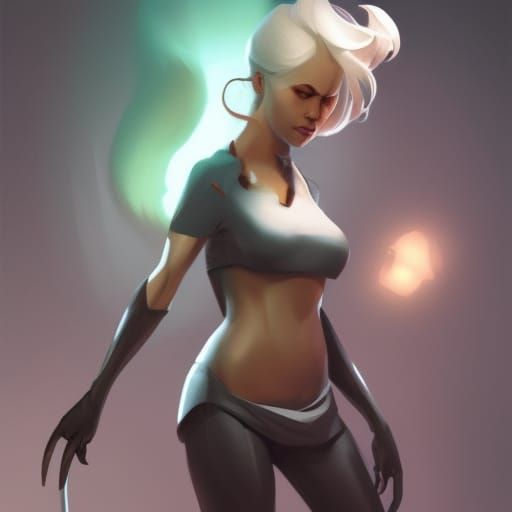 Cyberpunk Character Portrait in Digital Art Style