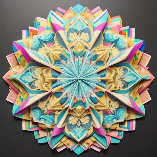 Colorful Papercraft Fiesta Decoration in Soft Focus