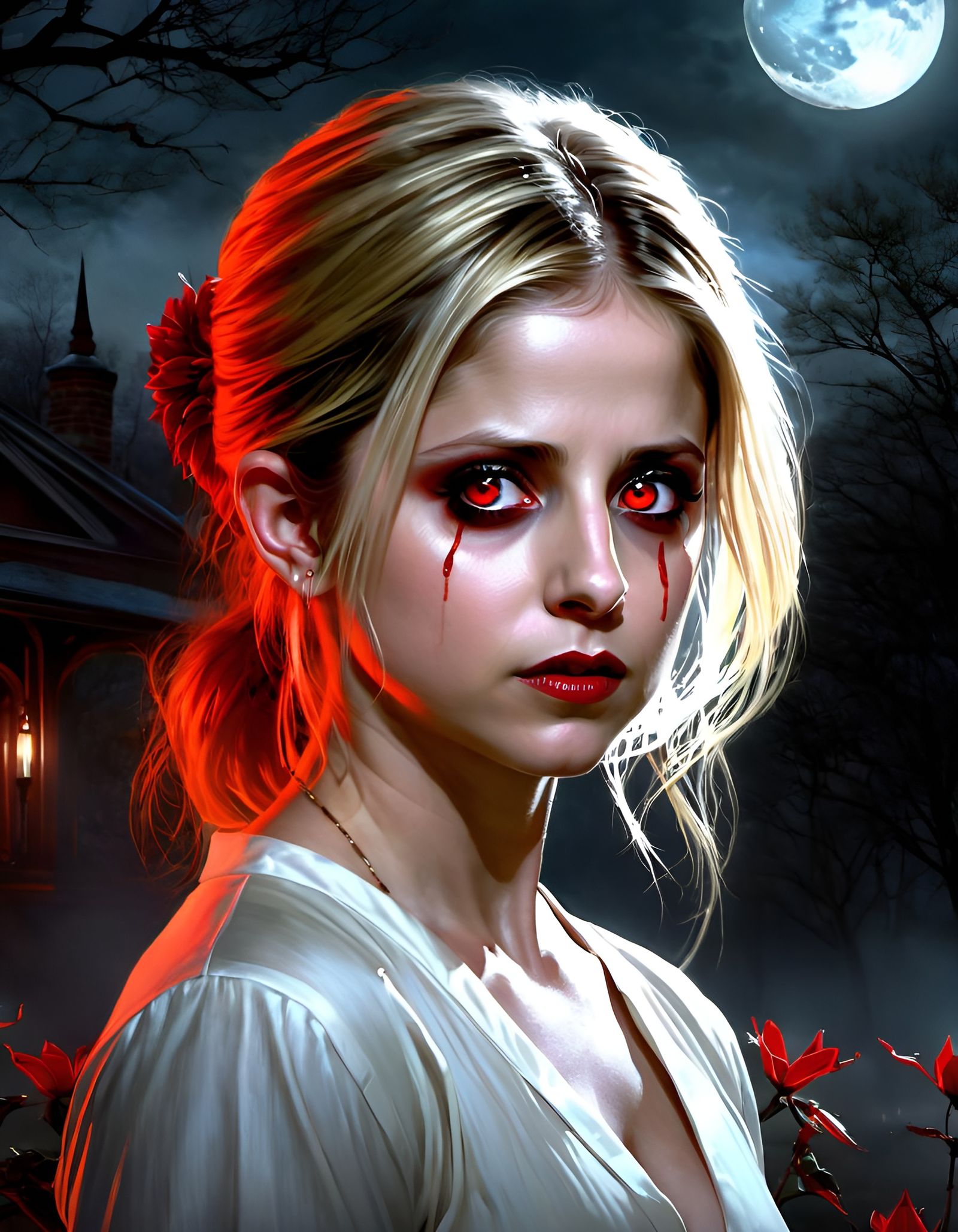 Chibi Buffy Summers, Hyper-Detailed Digital Illustration