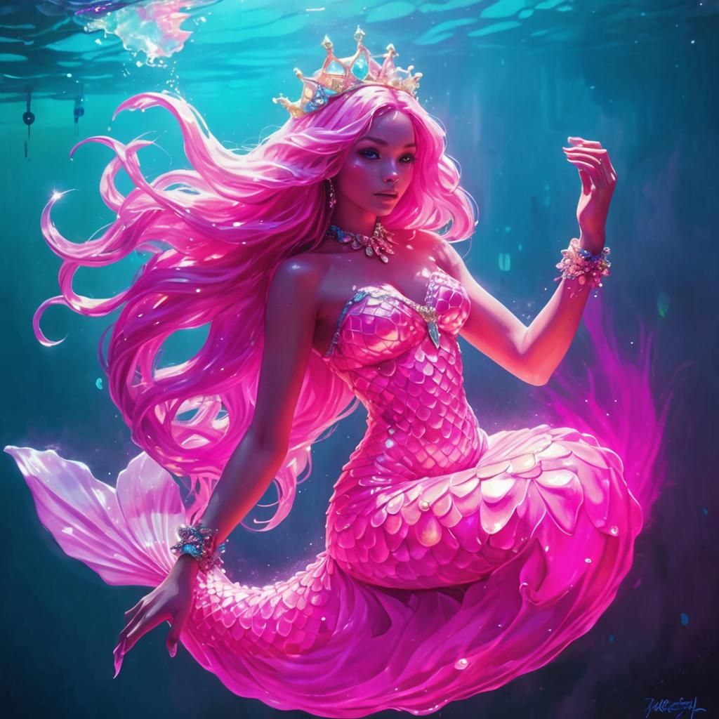 Fluorescent mermaid 2