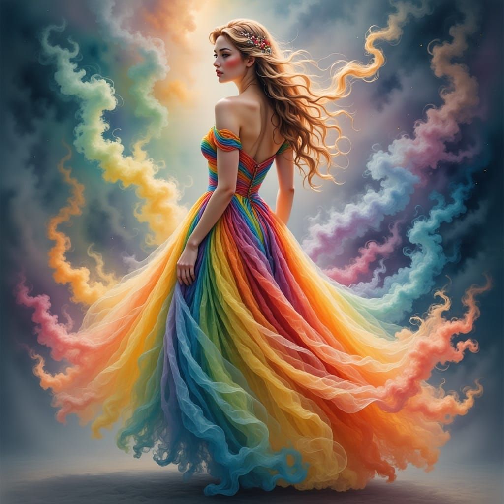 Enchanting Digital Portrait in Vibrant Hues