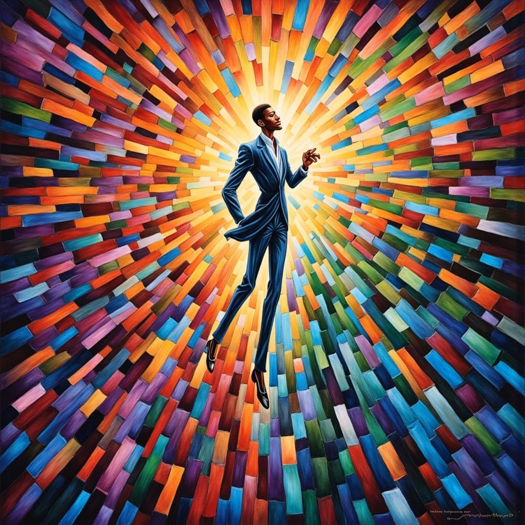 Surreal Cosmic Beings Emanate Radiant Colors in Vibrant, Eth...