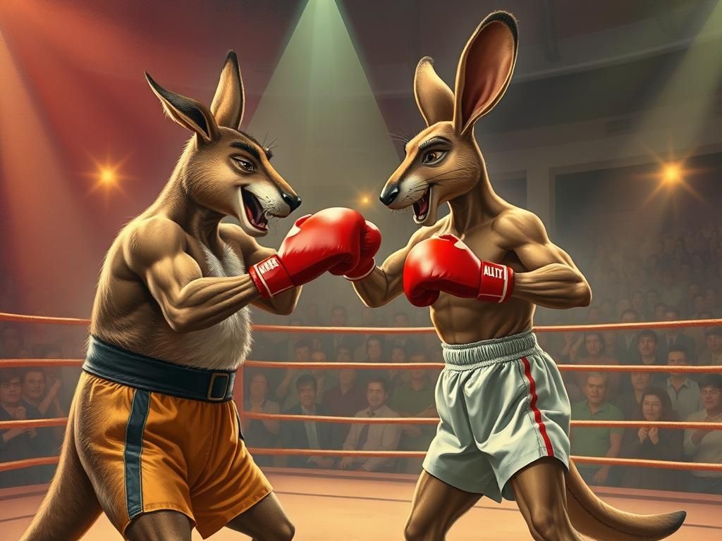 Ali vs Kangaroo: Retro Boxing Spectacle