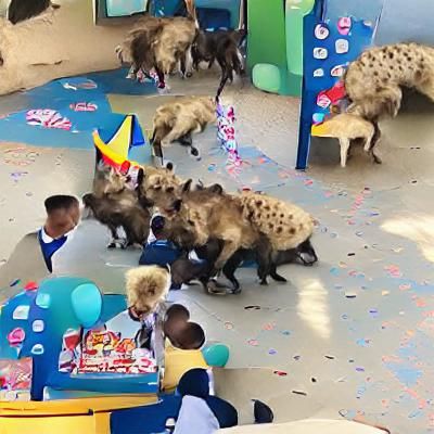 Hyenas Crash Kindergarten Birthday Party
