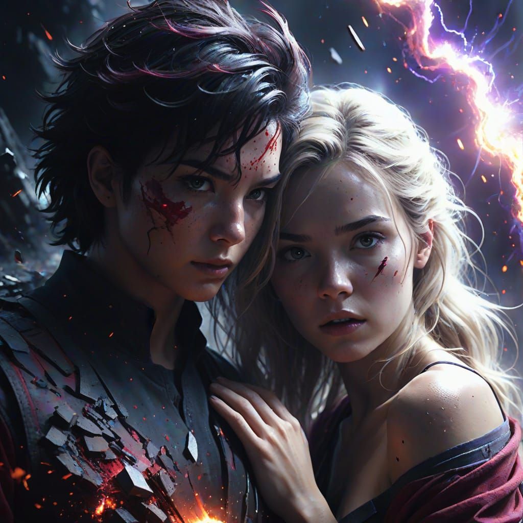 Universe Hero in Dimensional Chaos with Fiery Vortex