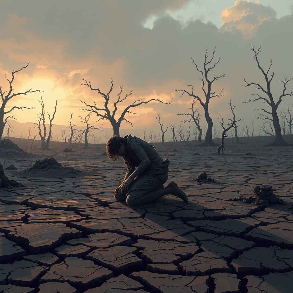 Surrender in a Desolate Dystopian Landscape