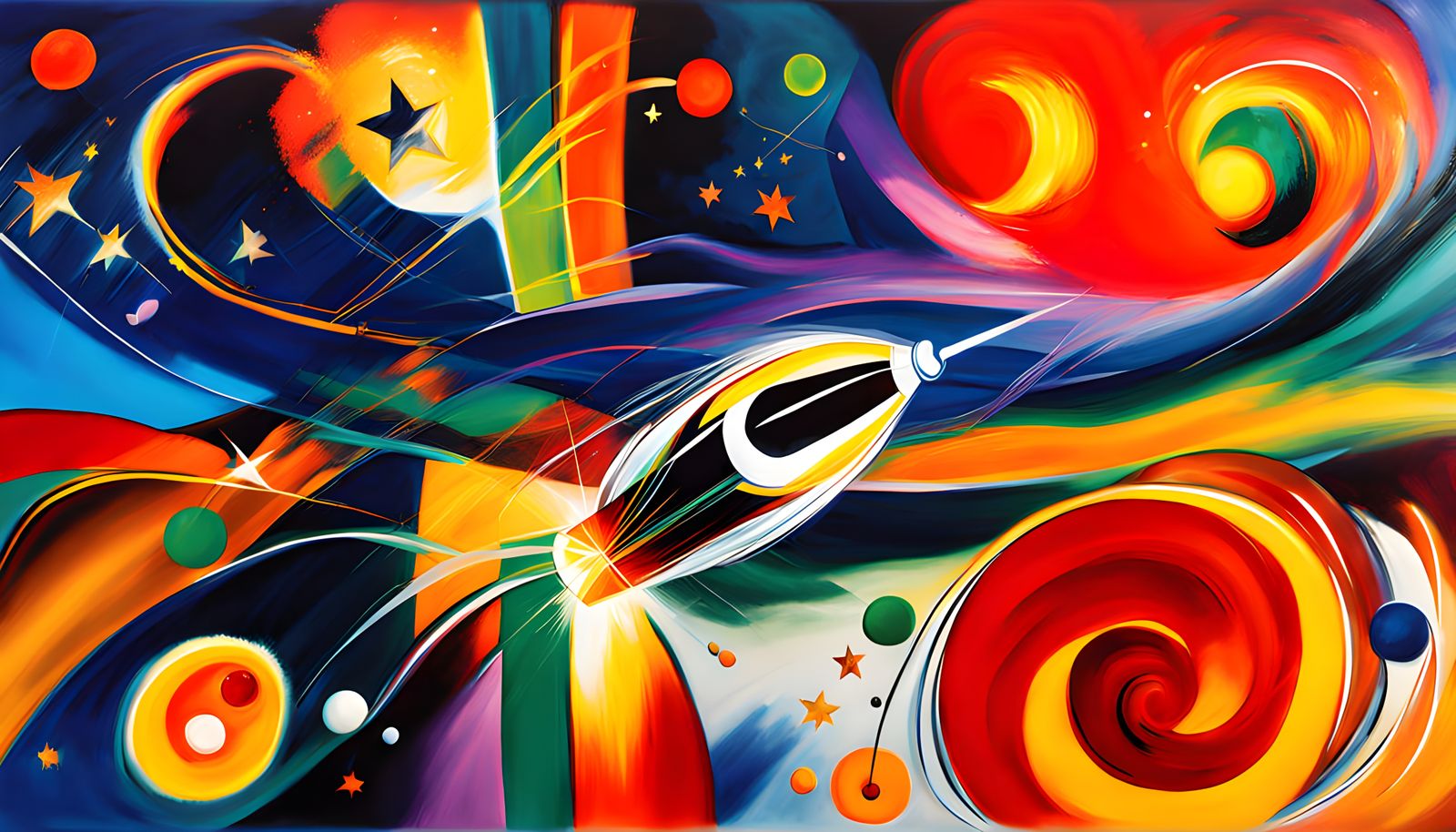 Ethereal Hyper-Speed Vortex in Vibrant Oil Painting
