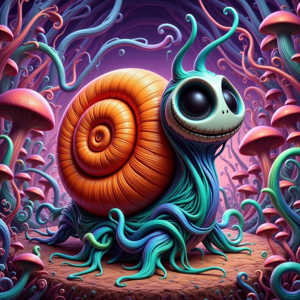 " a curious investigative Jack Snailington trapped in a 4D t...