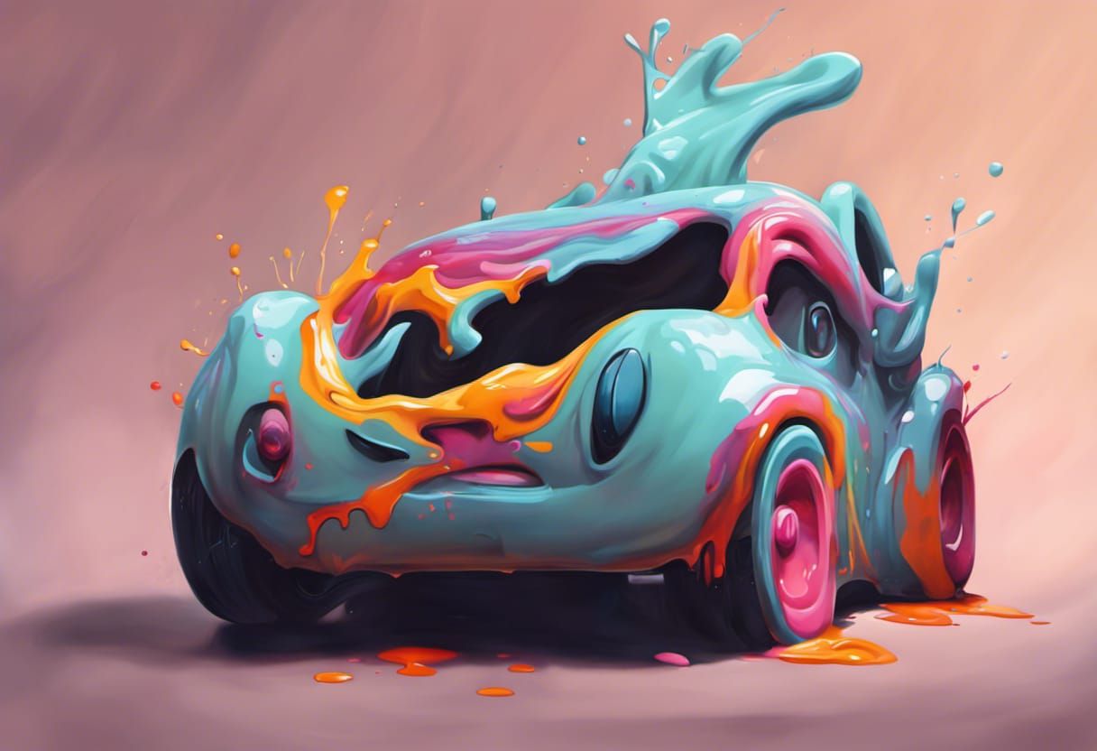 Colorful Melting Graffiti Street Art