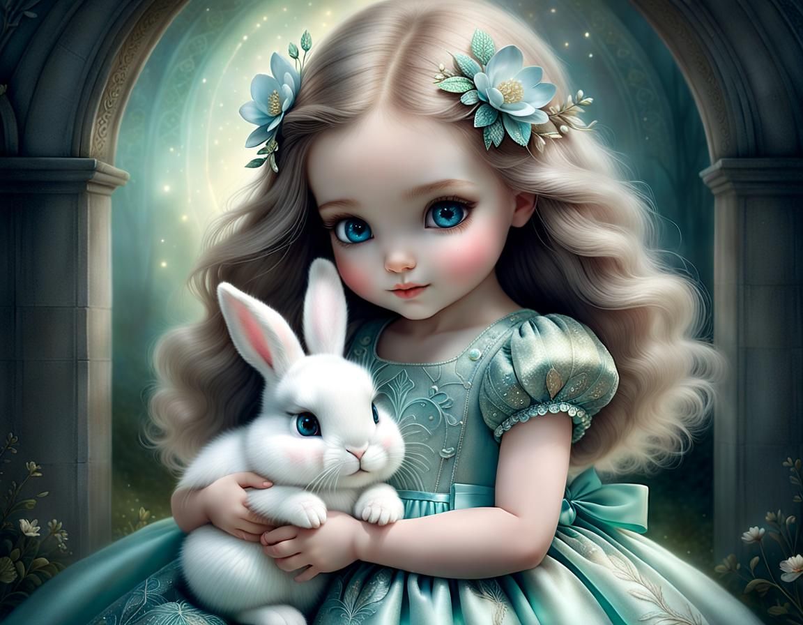 Girl with bunny