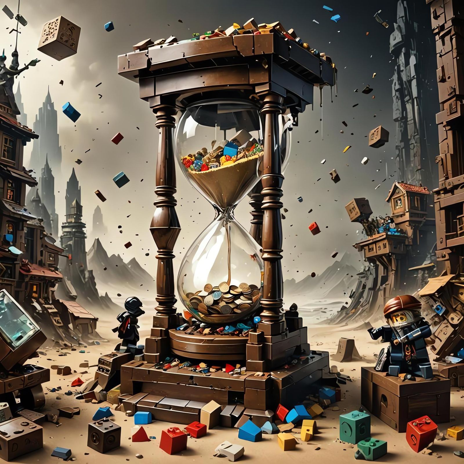 Magical Hourglass Symbolizes Fleeting Childhood