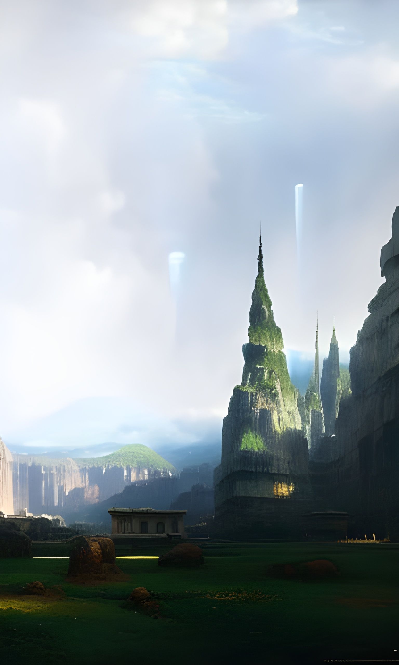 Ancient Civilization Architecture in Triadic Colors