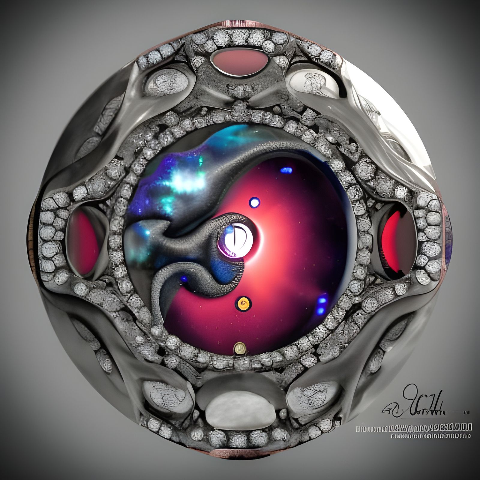 futuristic big jewelery Jem ring, Deluxe Magazine photo styl...