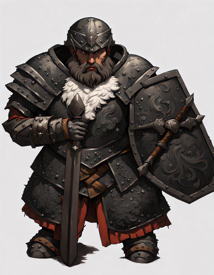 Duergar Torm Cleric in Full Armor as Matte Painting