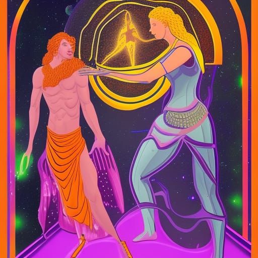 Zeus and Hera: A Cosmic Quarrel, Astral Illustration