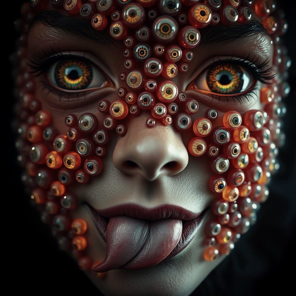 Hyperrealistic Portrait of a Curious Face