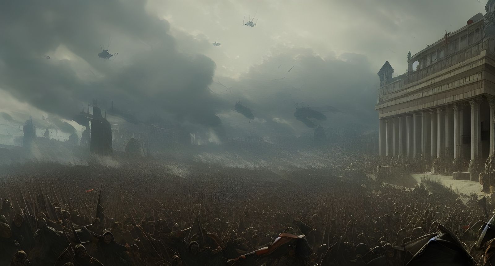 Detailed War Banner on Battlefield