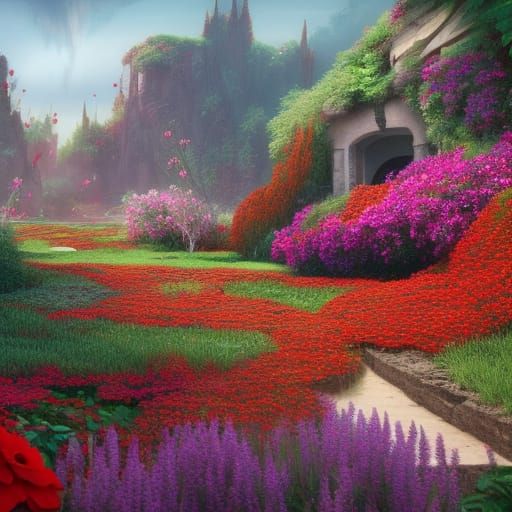 Red Flower Garden