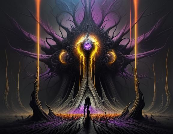 Dark Fantasy Art: Gothic Equipment Emerges from the Ground i...