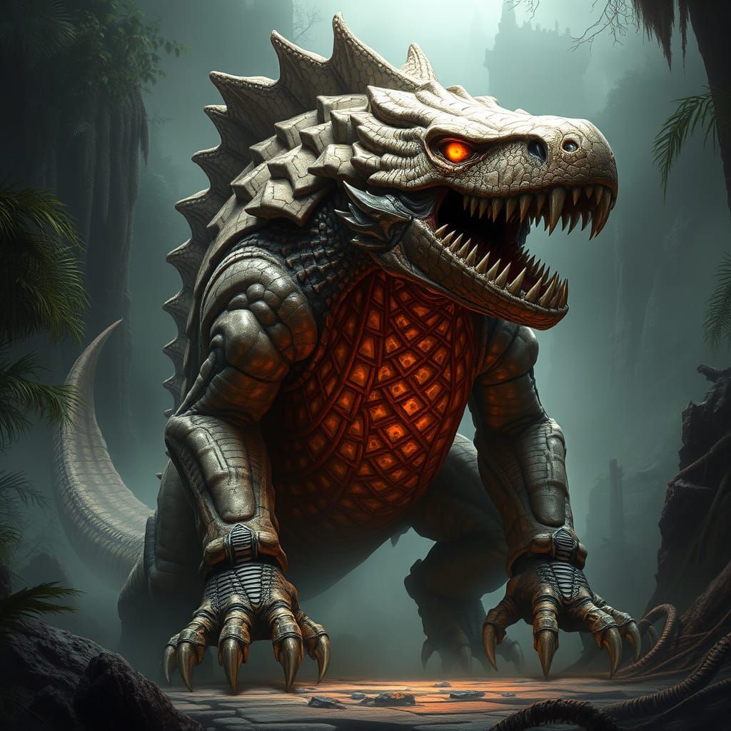 Gargantuan Predator War Machine Emerges from Jungle Mist