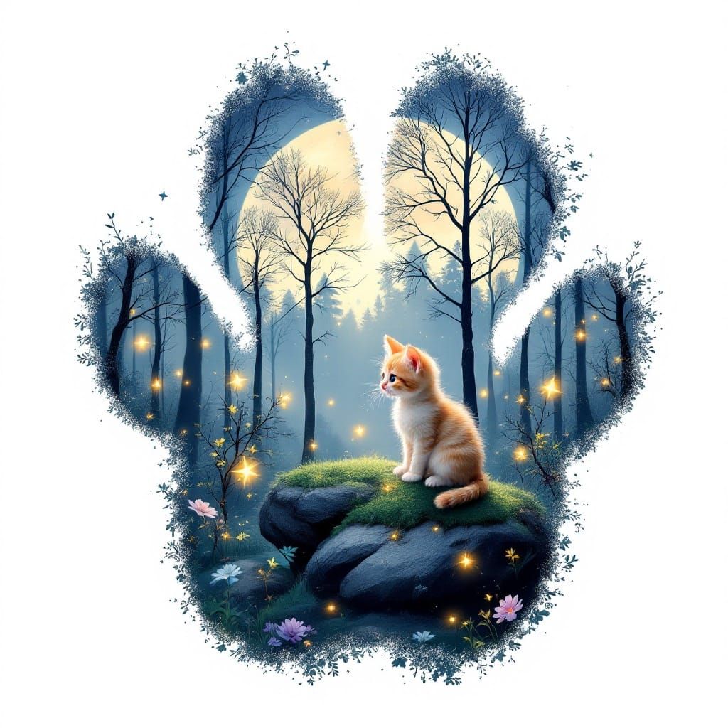 kitten paw art