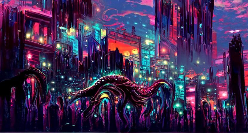 Whale City: A Lowbrow Acrylic Art Masterpiece