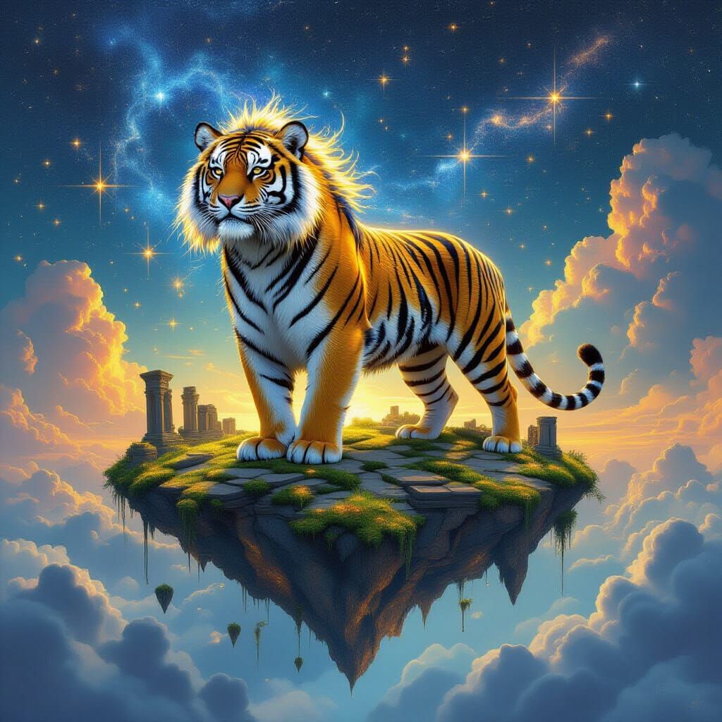 Celestial Tiger King on Floating Island