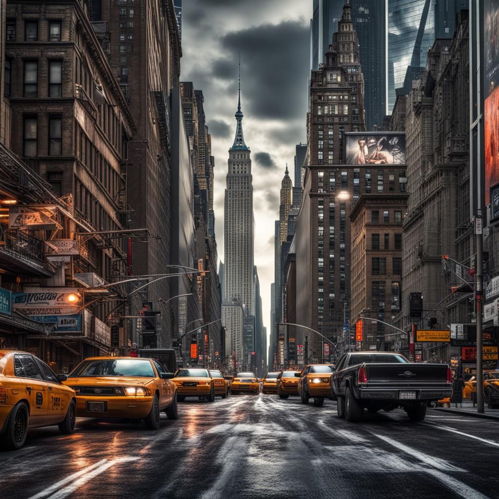 Futuristic New York Cityscape in Hyperrealistic Detail