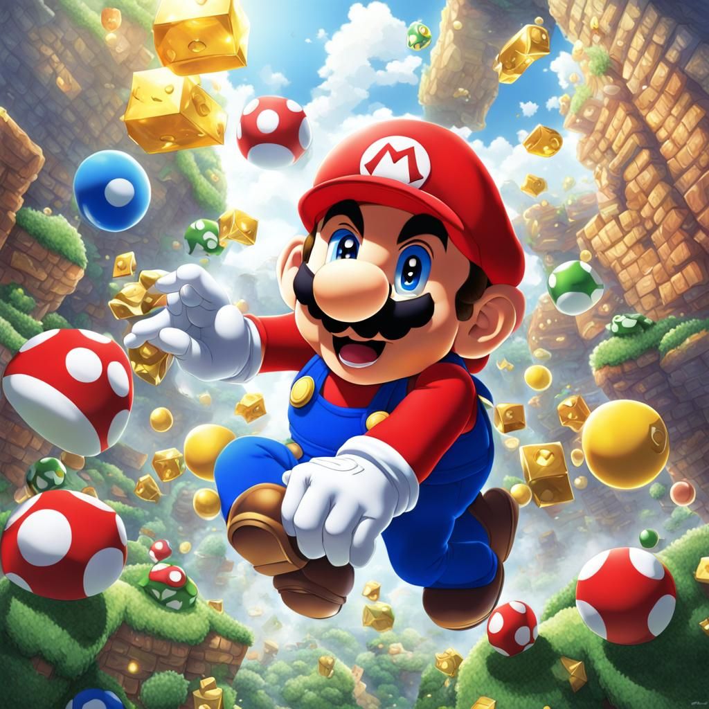 Mario in Anime Key Visual Style