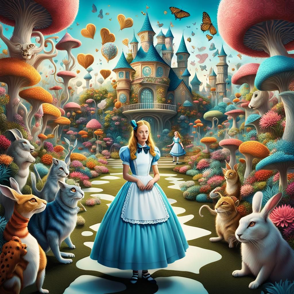 Alice in Wonderland: A Whimsical Digital Illustration