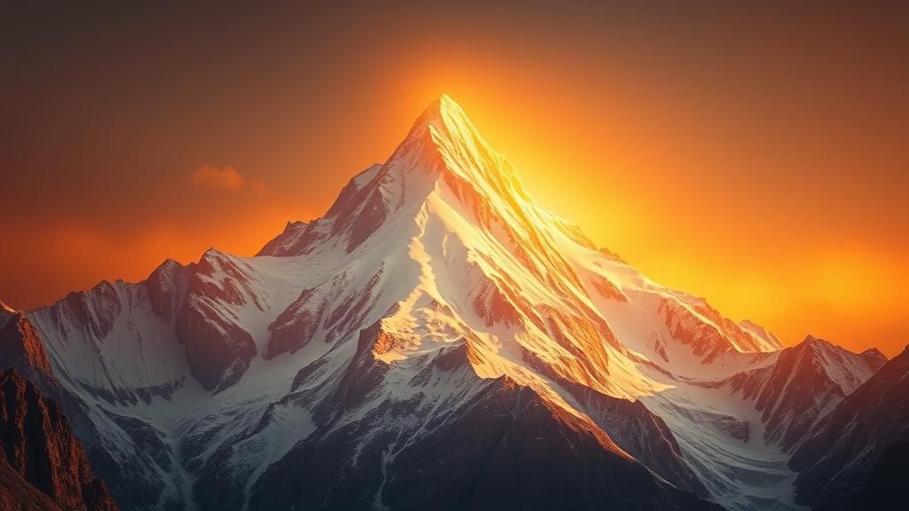 Mystical Mountain Peak in Surreal Biomechanical Style