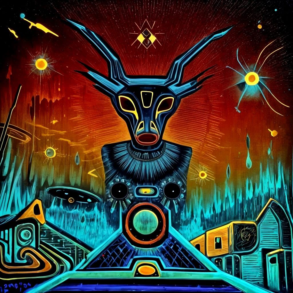 Indigenous Techno-Mysticism in Necropunk Surrealism