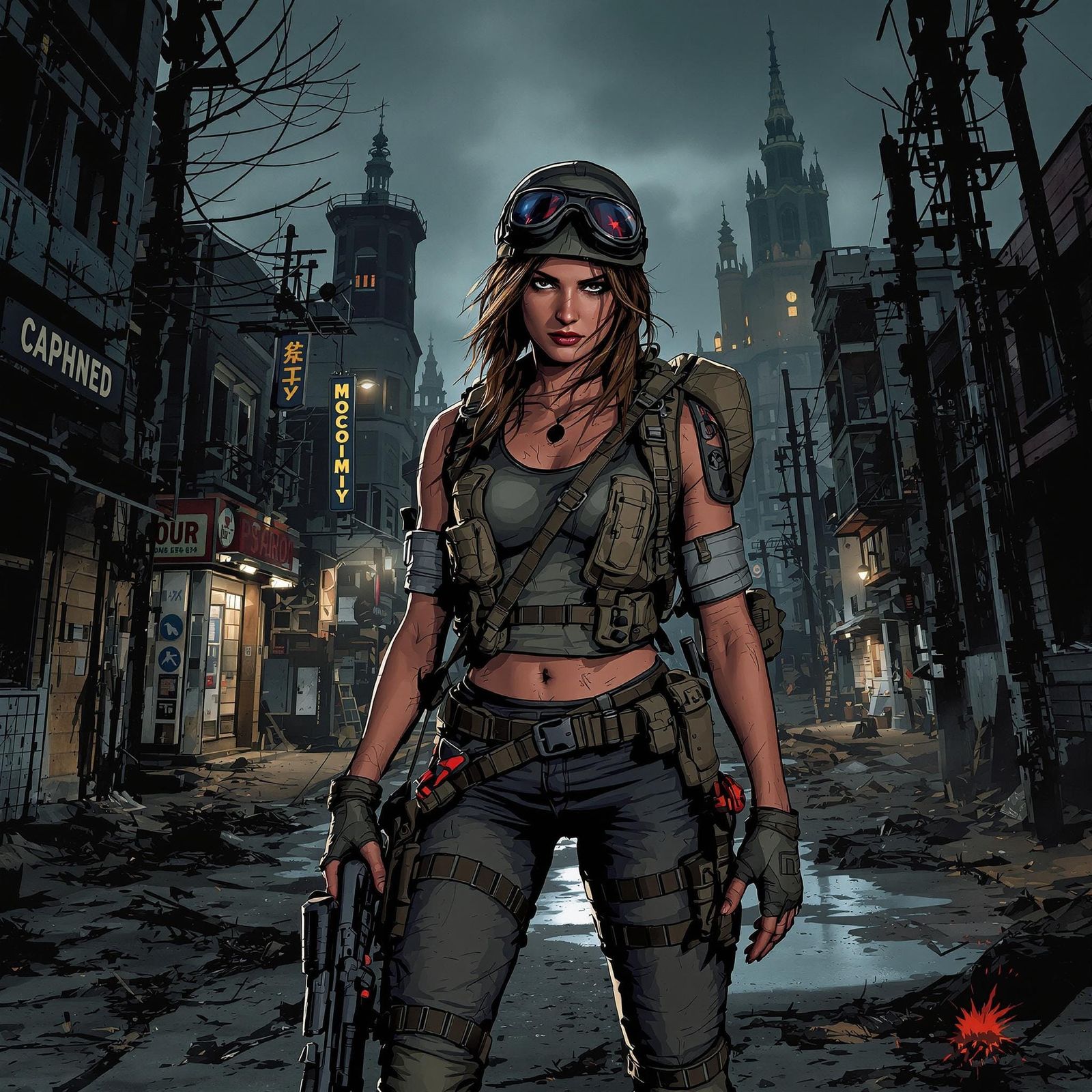 Malorie Hayes: Raccoon City Hero in Dark Aesthetic