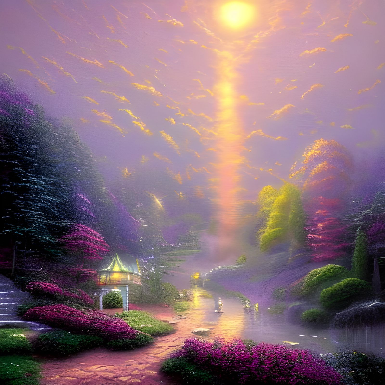 Ethereal Face in Misty, Hyperdetailed Fantasy Art