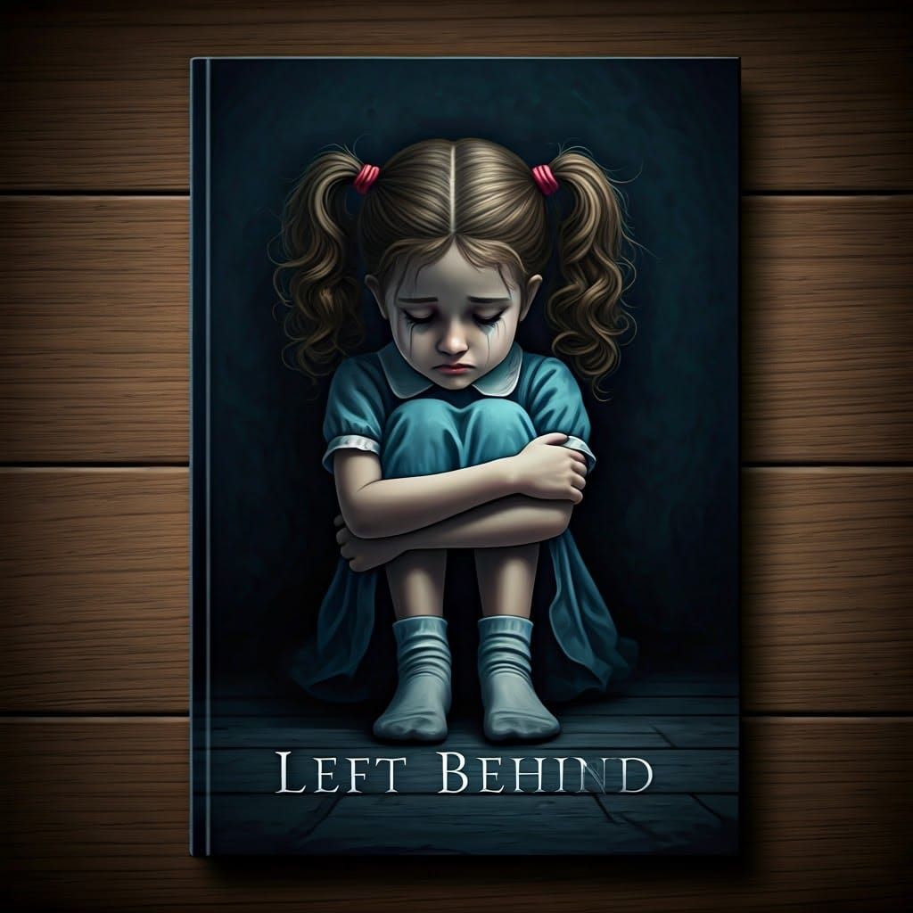Sinister Book Cover Featuring a Shadowed Girl
