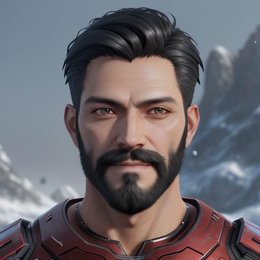 Peruvian Man with Black Beard, Anime Key Visual