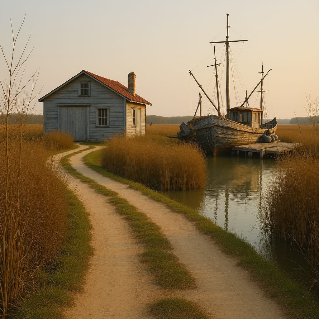 Rustic Fisherman's Cottage in Earth Tones