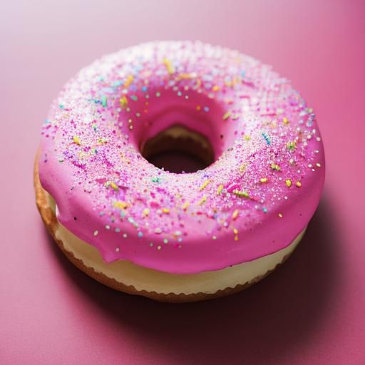 Pink Donut with Sprinkles: Professional Photography